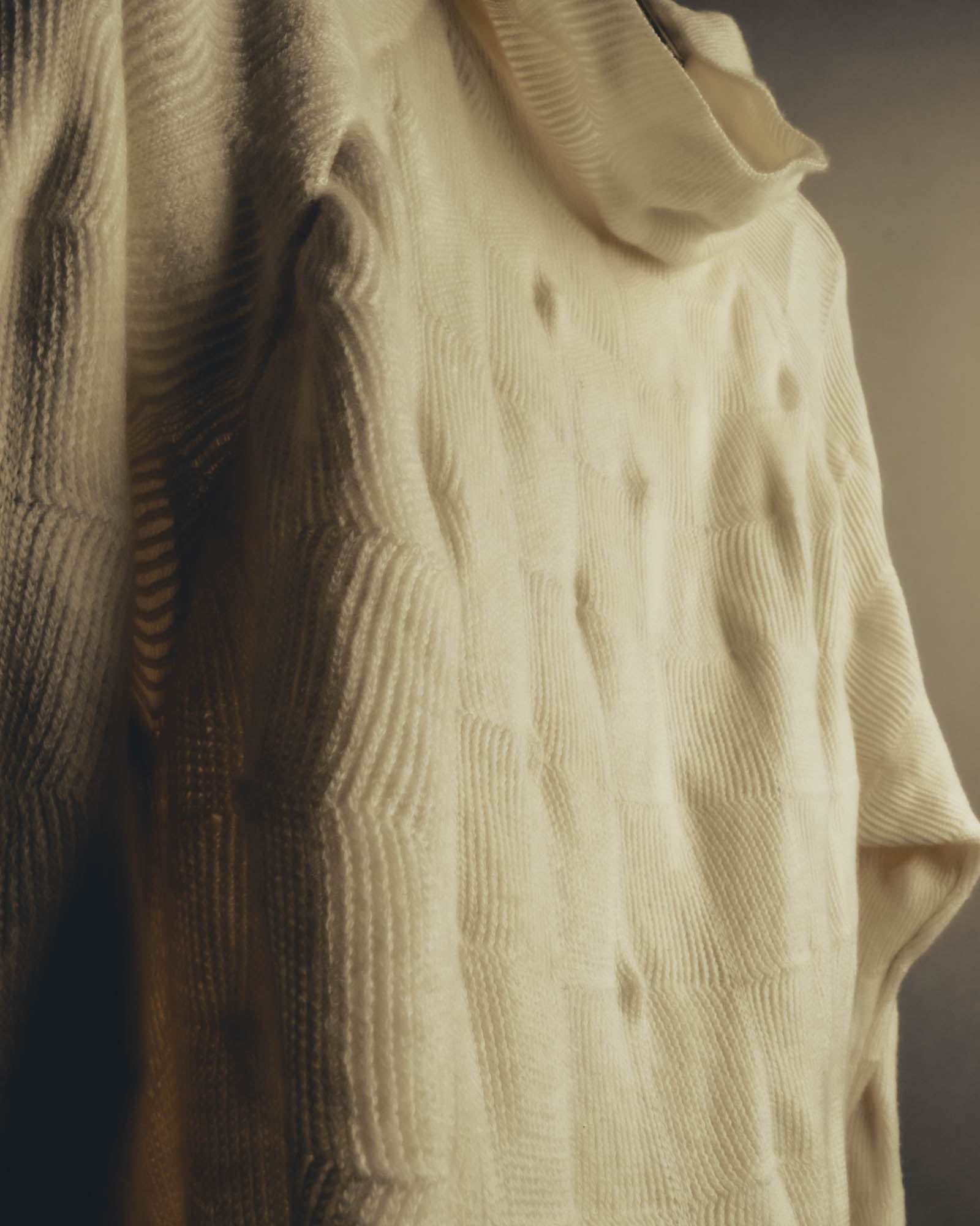 "Alexander McQueen" 90's-00's Sculptural ribbed turtleneck wool knit sweater