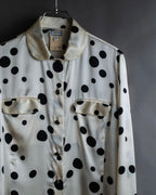"GIANNI VERSACE" Irregular dot pattern silk shirt