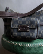 "LOEWE" Repeated anagram pattern outside pocket detail hobo bag