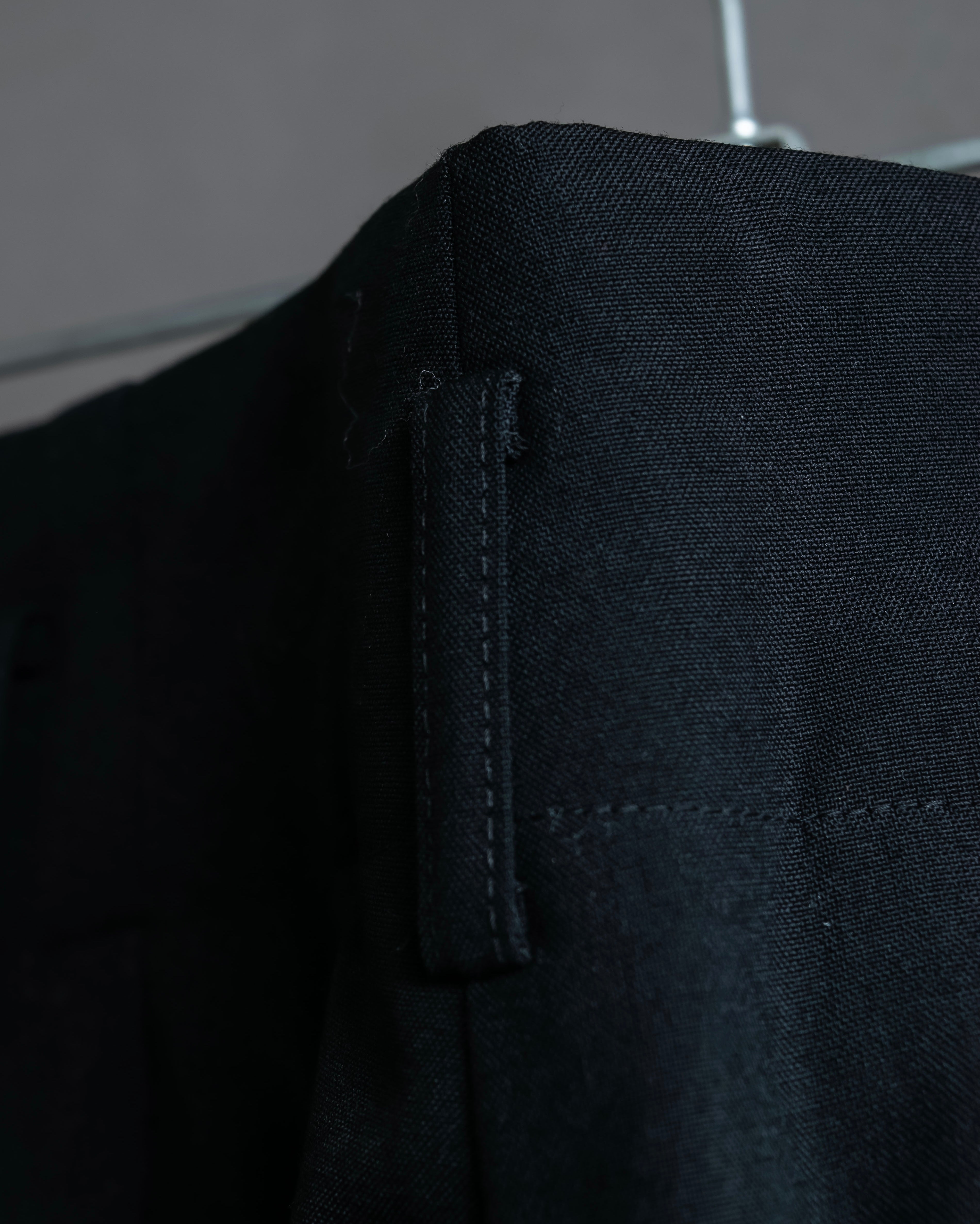 "COMME des GARCONS" Ruffle & tulle asymmetrical docking sarouel slacks