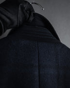 "HUGO BOSS" Double-breasted plaid coat