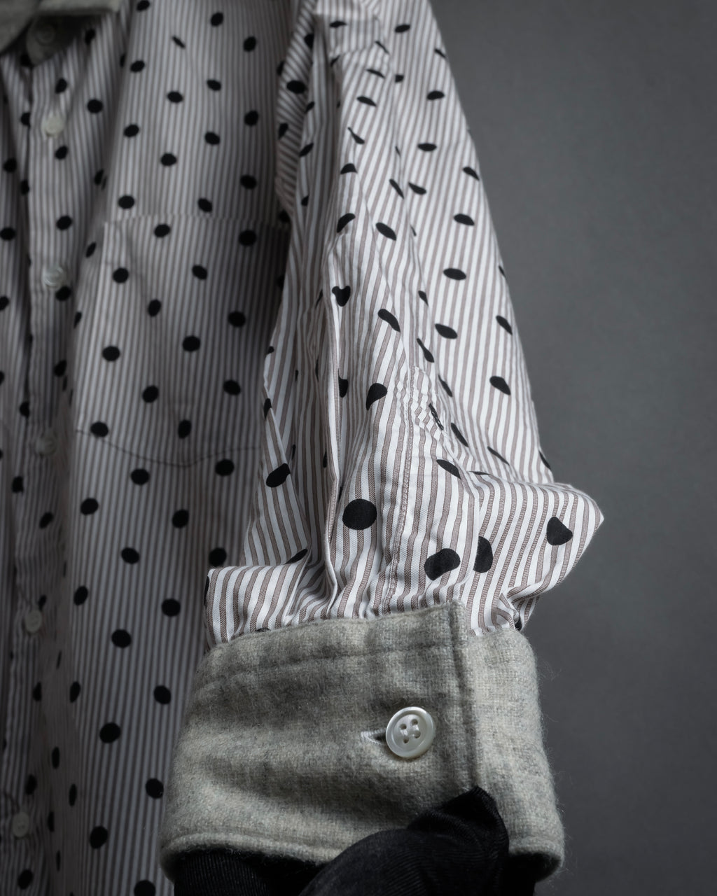 “COMME des GARÇONS HOMME DEUX” 17AW Polka dot stripe shirt