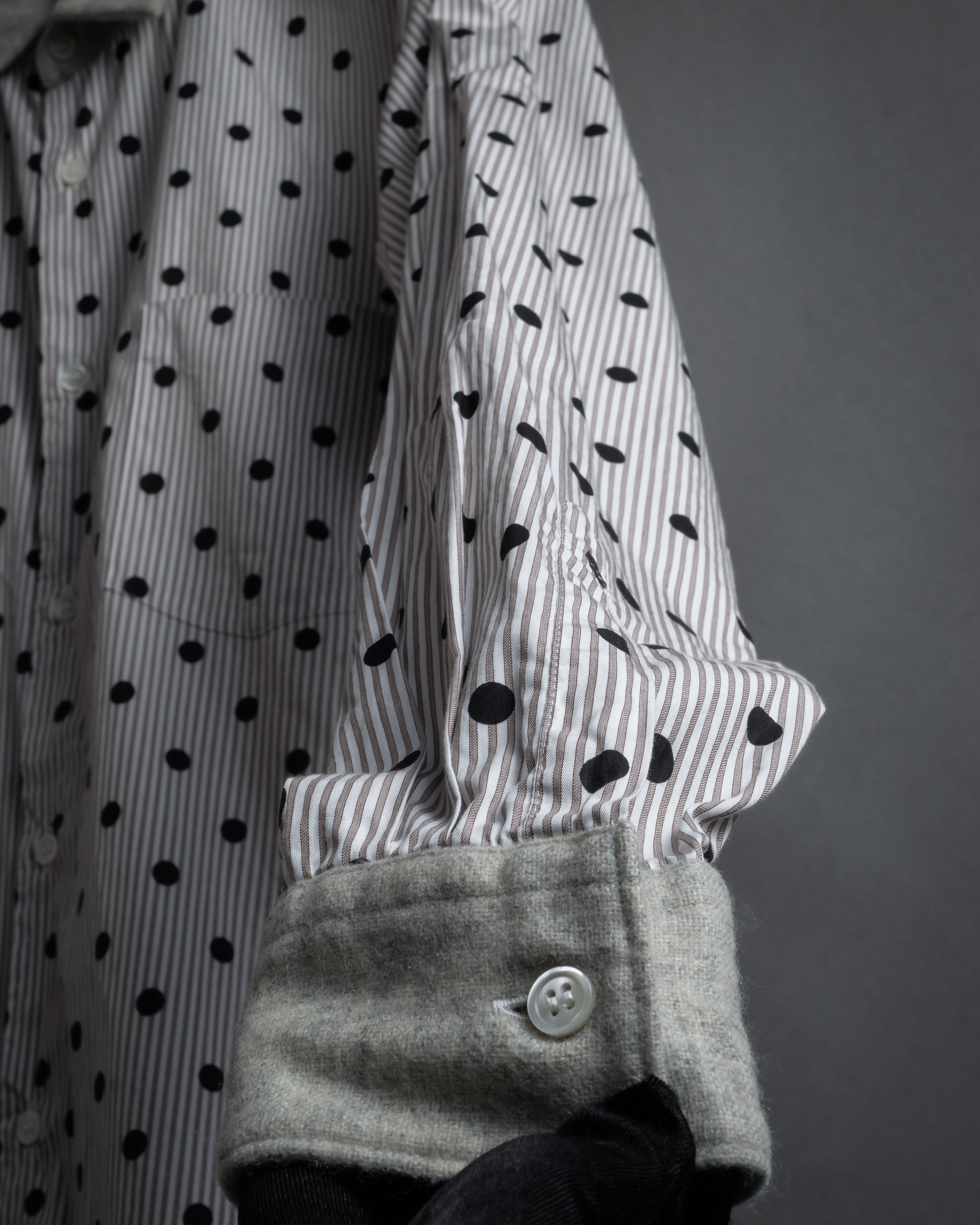 “COMME des GARÇONS HOMME DEUX” 17AW Polka dot stripe shirt