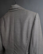 "Christian Dior" Double shawl collar design tailored jacket