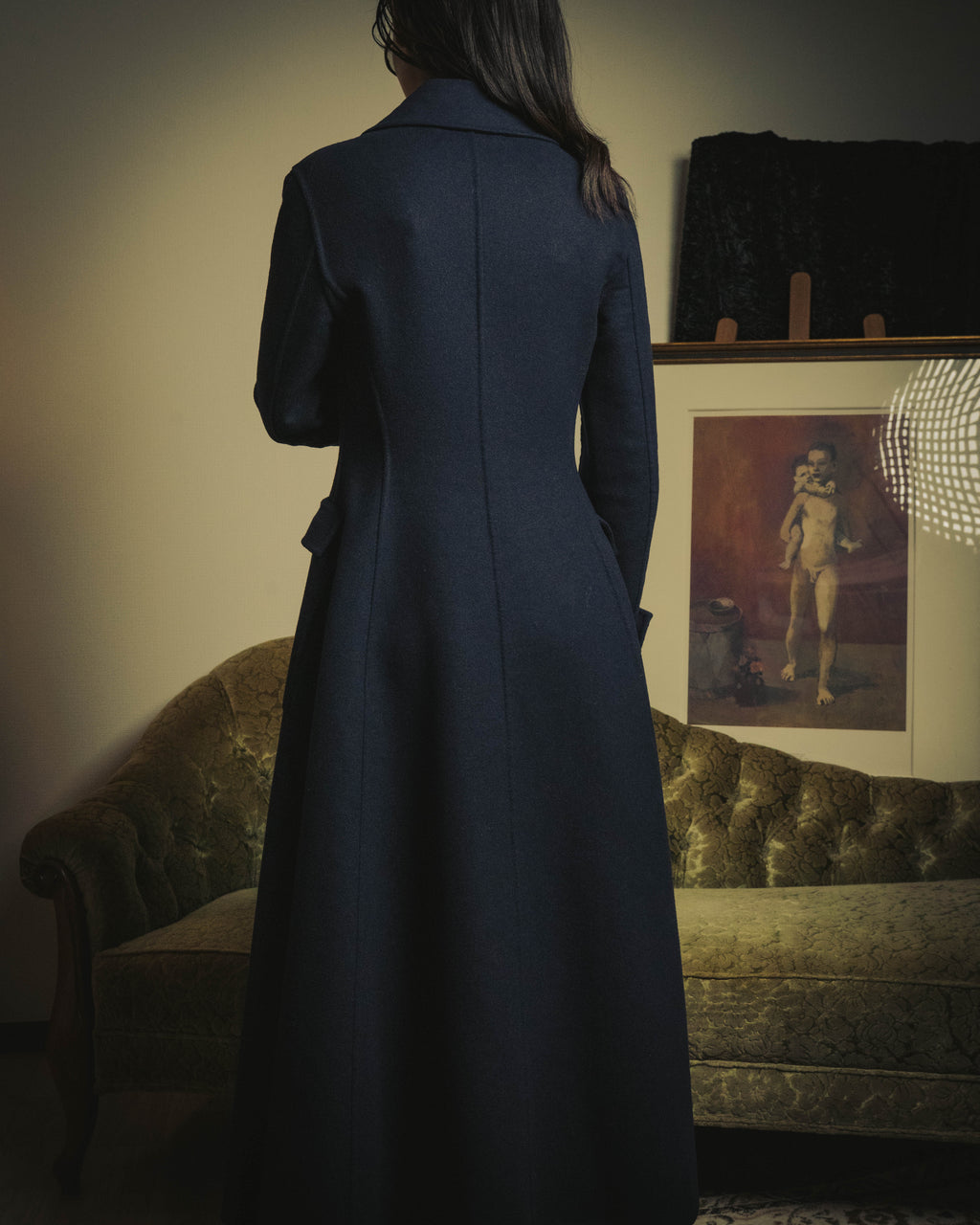 -SPECIAL- “Christian Dior” 2017 AW Navy double breasted A line long coat