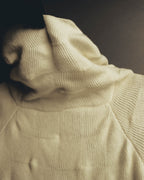 "Alexander McQueen" 90's-00's Sculptural ribbed turtleneck wool knit sweater