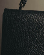 "GIANNI CHIARINI" 00's-10's Pebbled leather flap shoulder bag