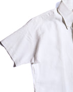 VINTAGE/ Button Down Short Sleeves White Shirt