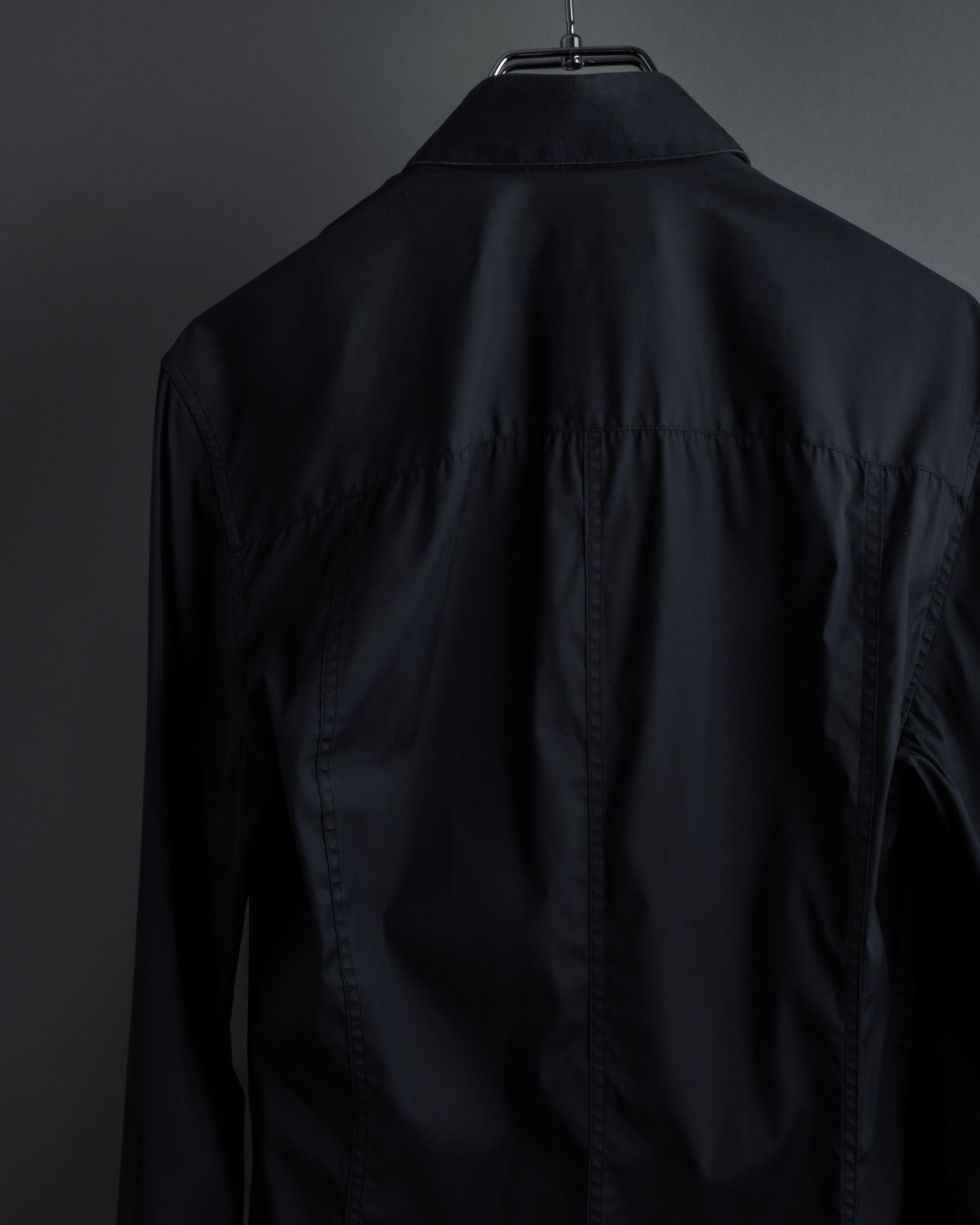 "Dolce & Gabbana" Logo embroidered tie design dress shirt