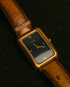 “FENDI” 80’s-90’s Rectangular quartz leather watch