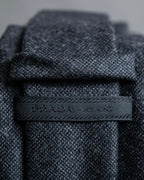 "PRADA" Heather gray wool narrow neck tie