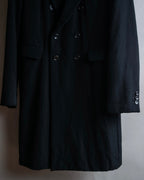 "COMME des GARCONS" Peaked lapel double-breasted long tailored jacket