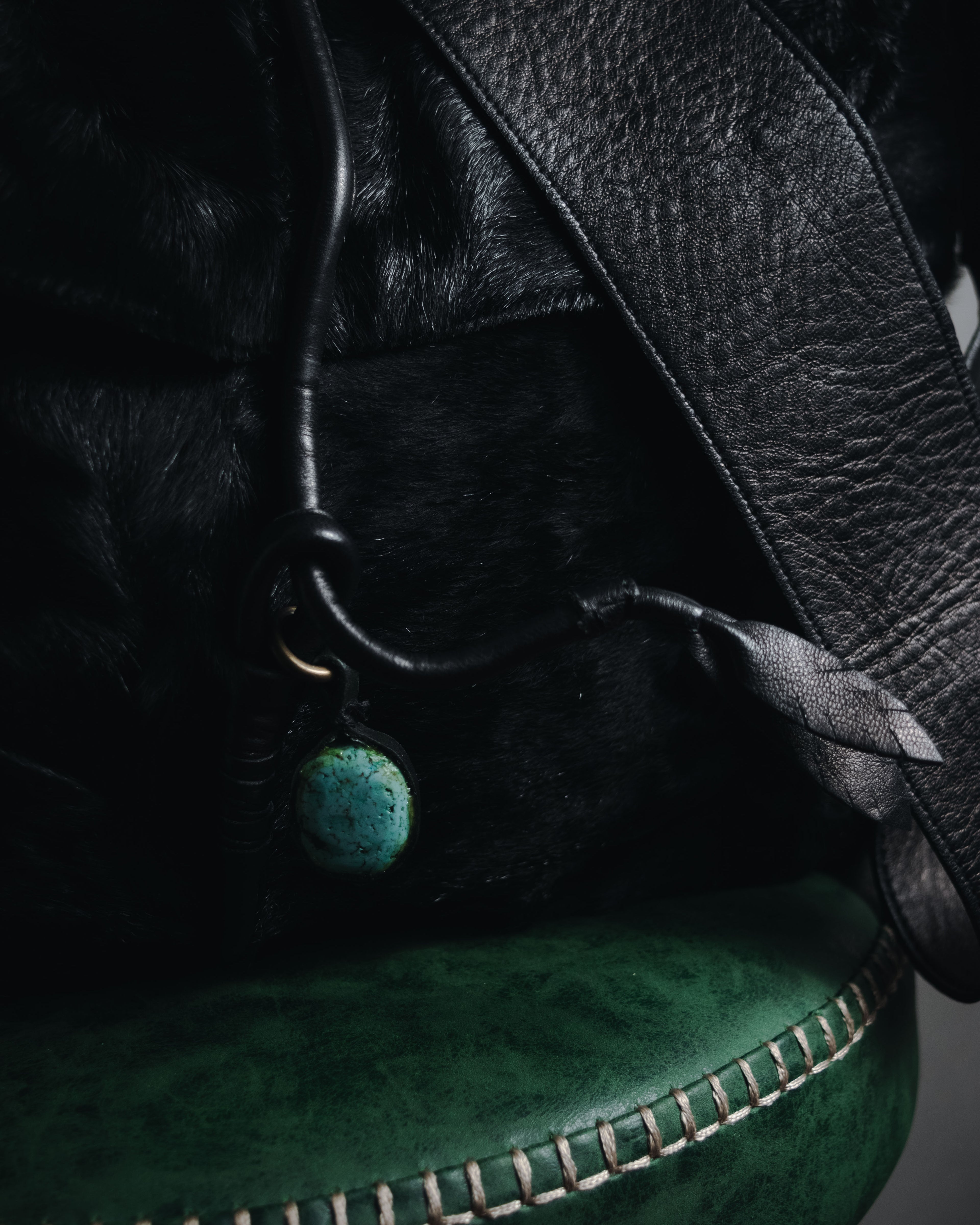 "Ermanno Scervino" 08’s-15’s Fur turquoise charm bag