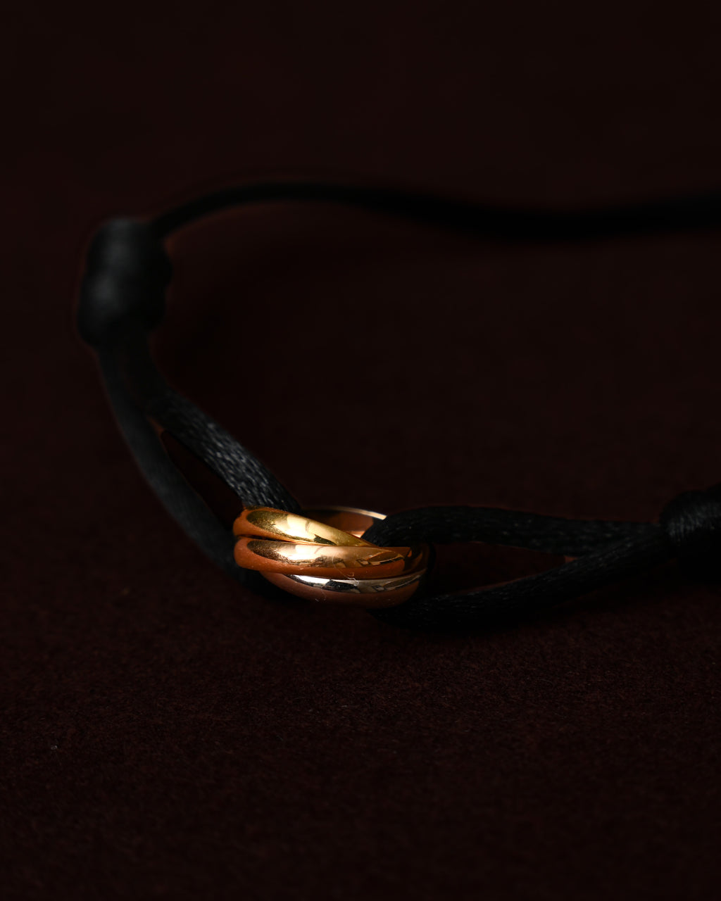 Cartier/ “Trinity” K18 Yellow & Pink & White Gold Cord Bracelet