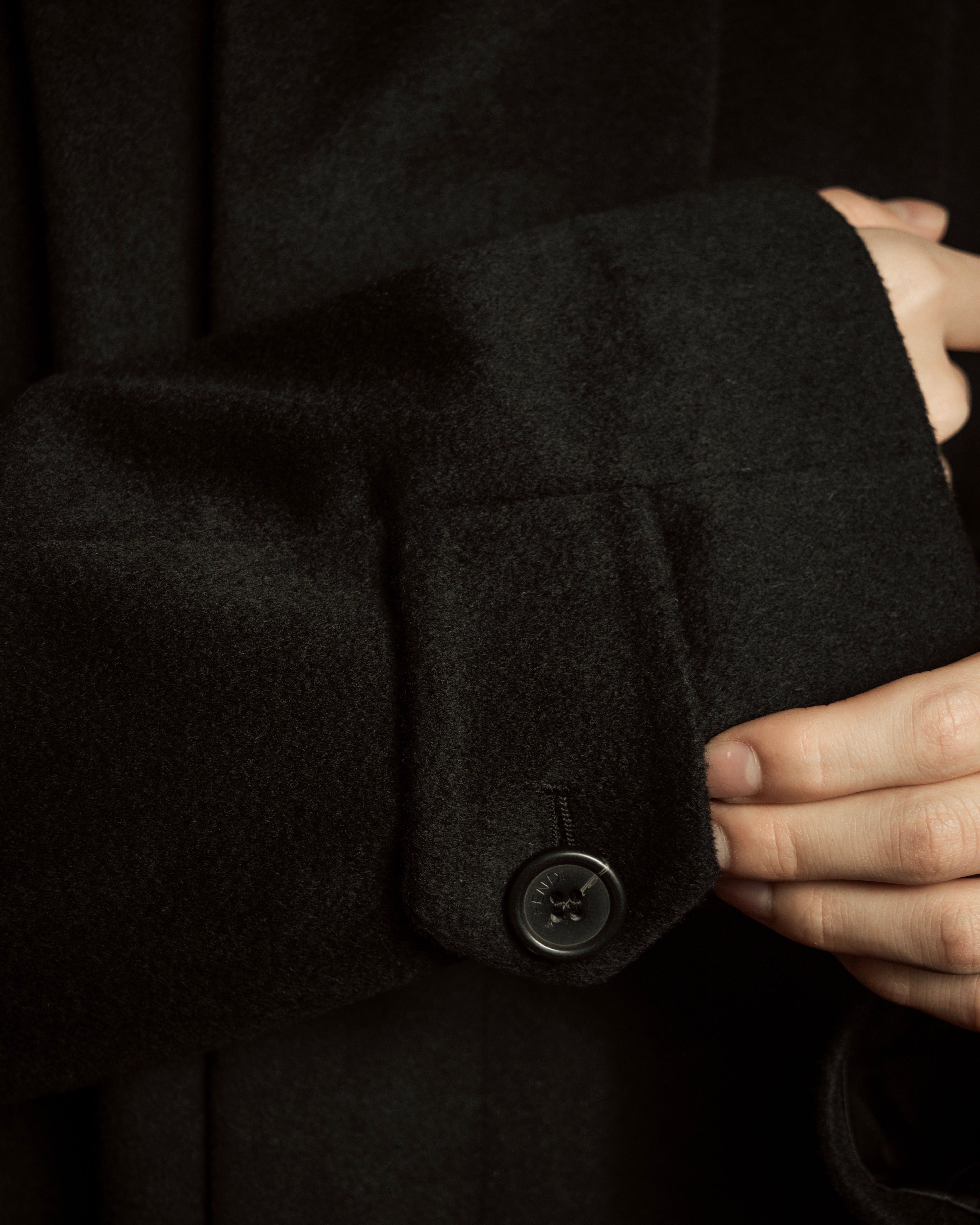 "FENDI" Manufactured in 1989 cashmere stand collar coat