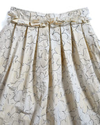 PLAN C/ Big Blooms cotton Popeline Long Skirt