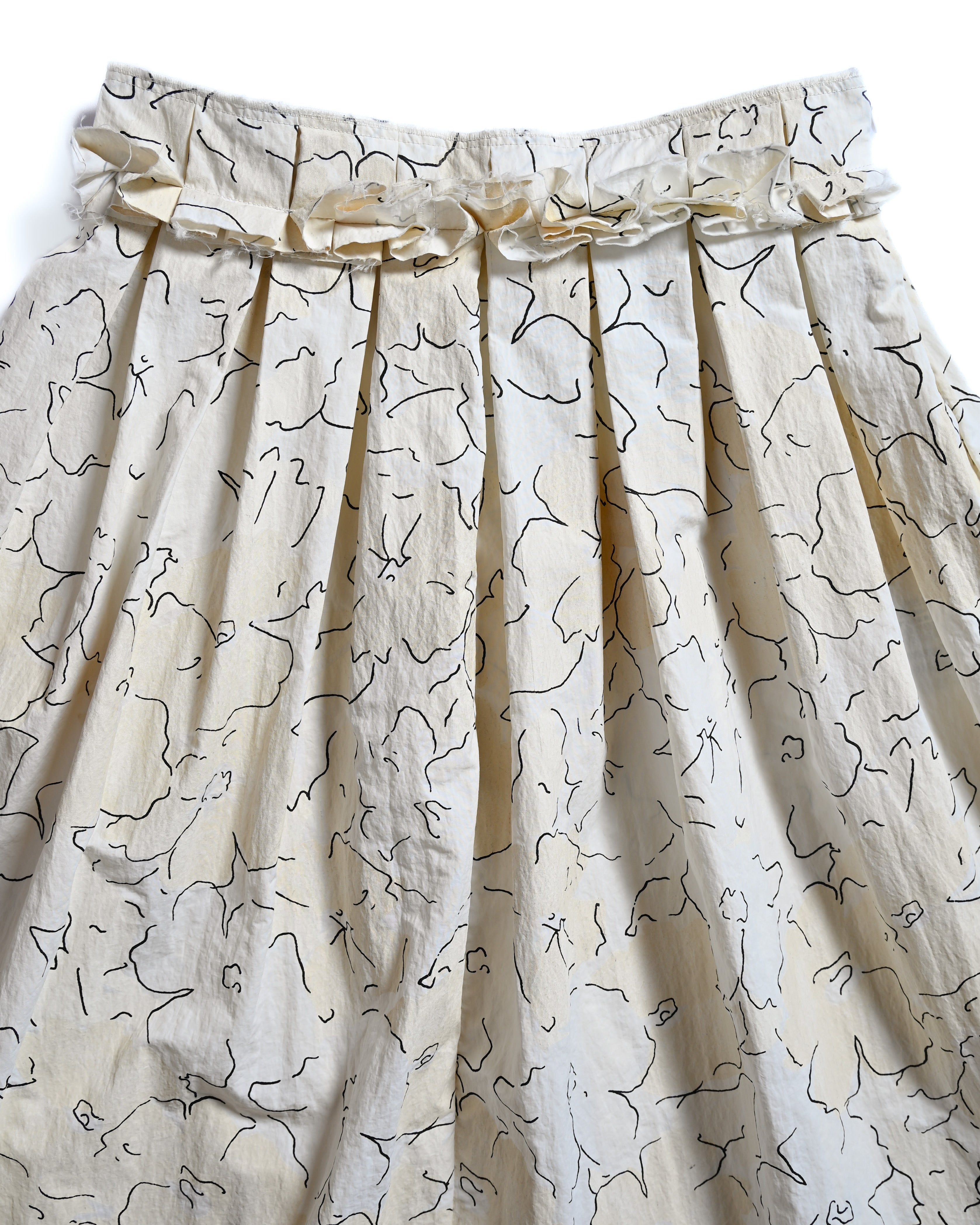 PLAN C/ Big Blooms cotton Popeline Long Skirt