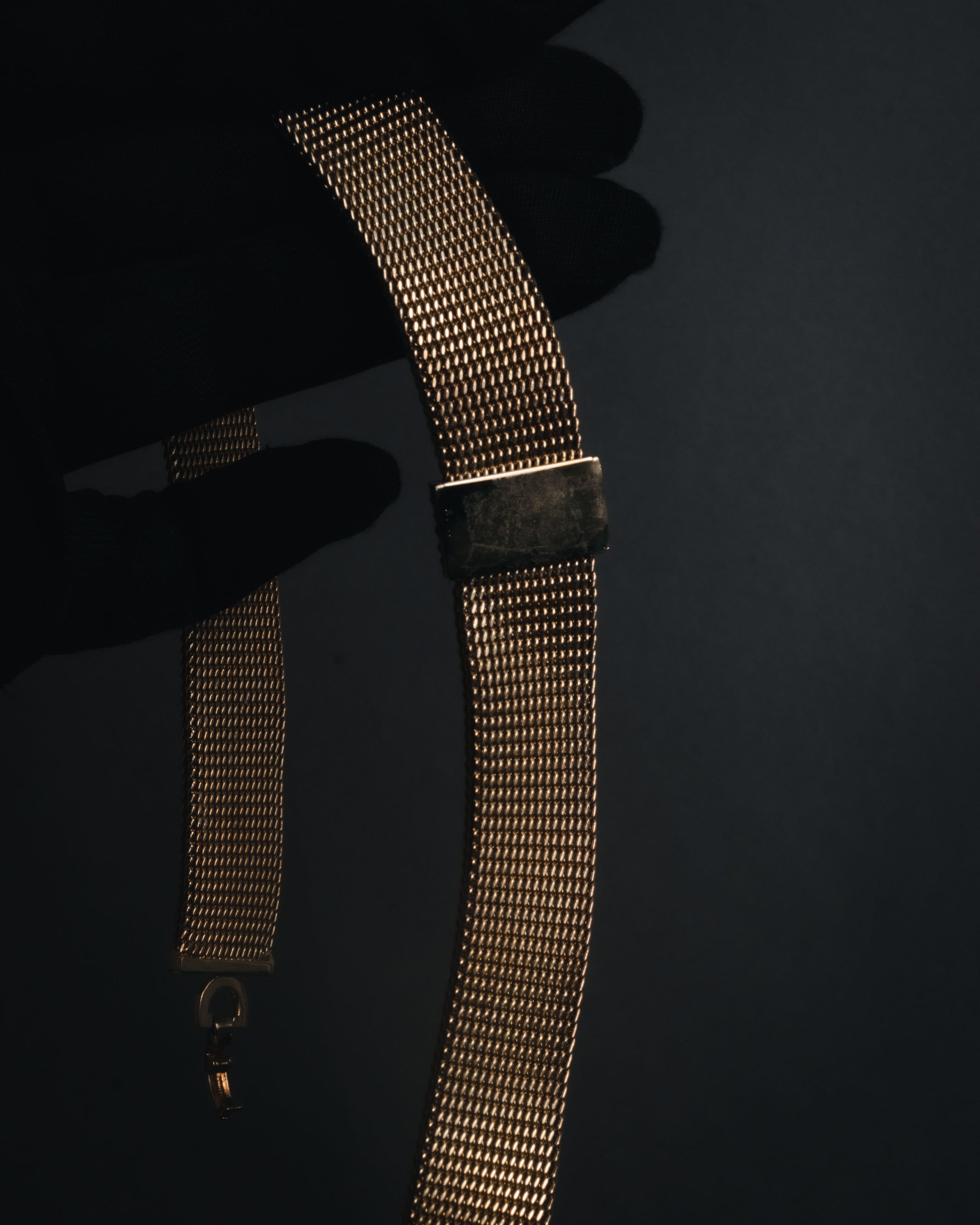 "Christian Dior" 80’s wide mesh pavé bar necklace