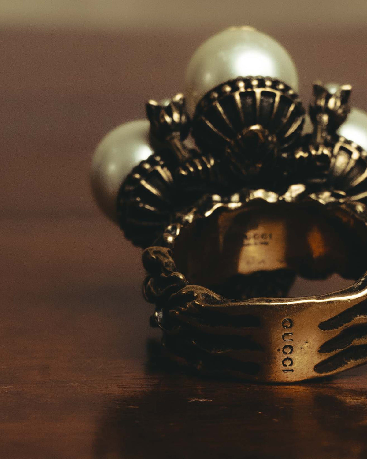 -SPECIAL- "GUCCI" 2015-2022 Pearl cluster sculptural statement ring