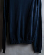 "PRADA" Raglan sleeves cotton navy color knit