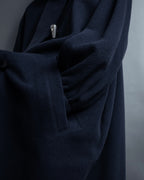 "YVES SAINT LAURENT" Metal toggle design melton wool duffel coat
