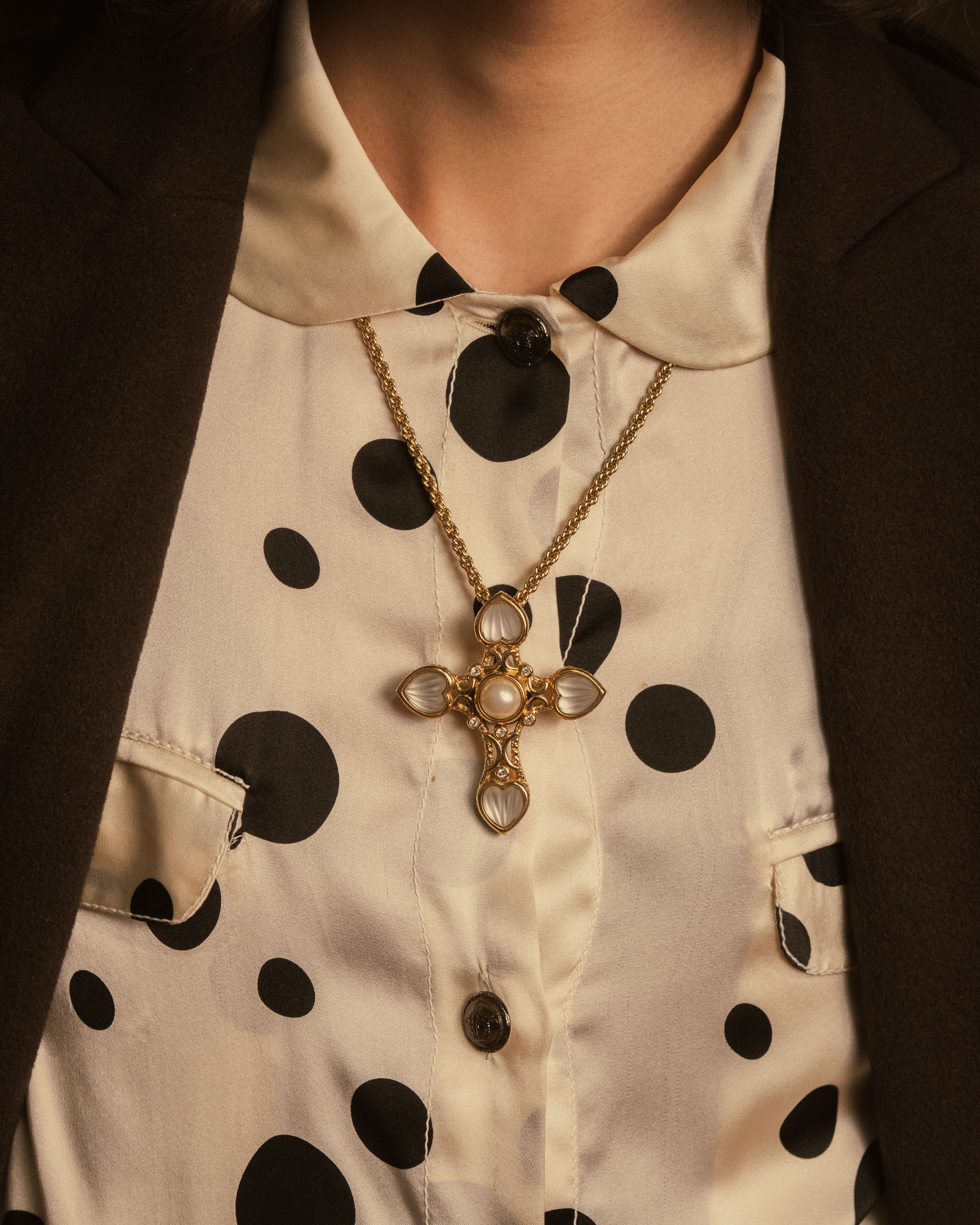 Christian Dior ヴィンテージ ロープチェーン ネックレス CD刻印 Christian Dior ヴィンテージ ロープチェーン ネックレス CD刻印