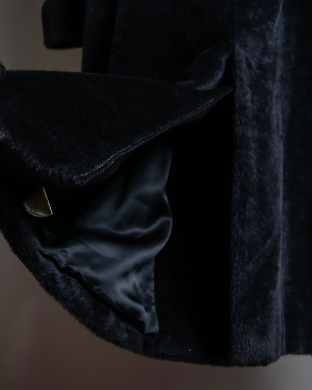 "GUCCI" 80's Gold button design brushed wool long chester coat