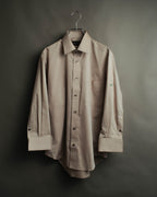 "CELINE" 80's-00's Classic diamond check long sleeve dress shirt