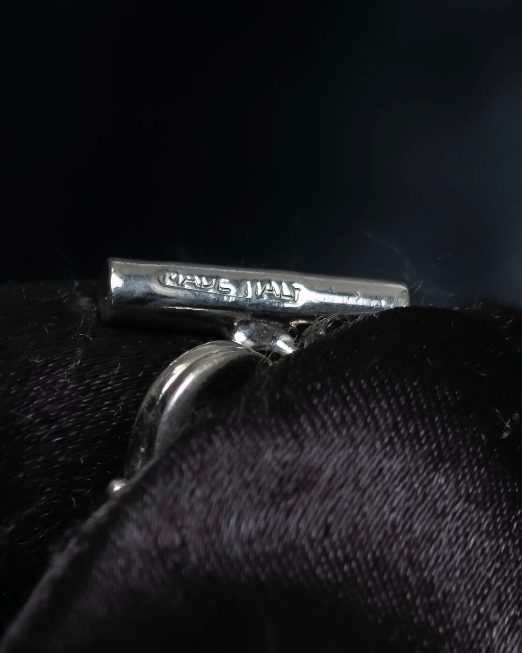 "Salvatore Ferragamo" silver gangini logo chain bracelet