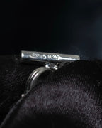 "Salvatore Ferragamo" silver gangini logo chain bracelet