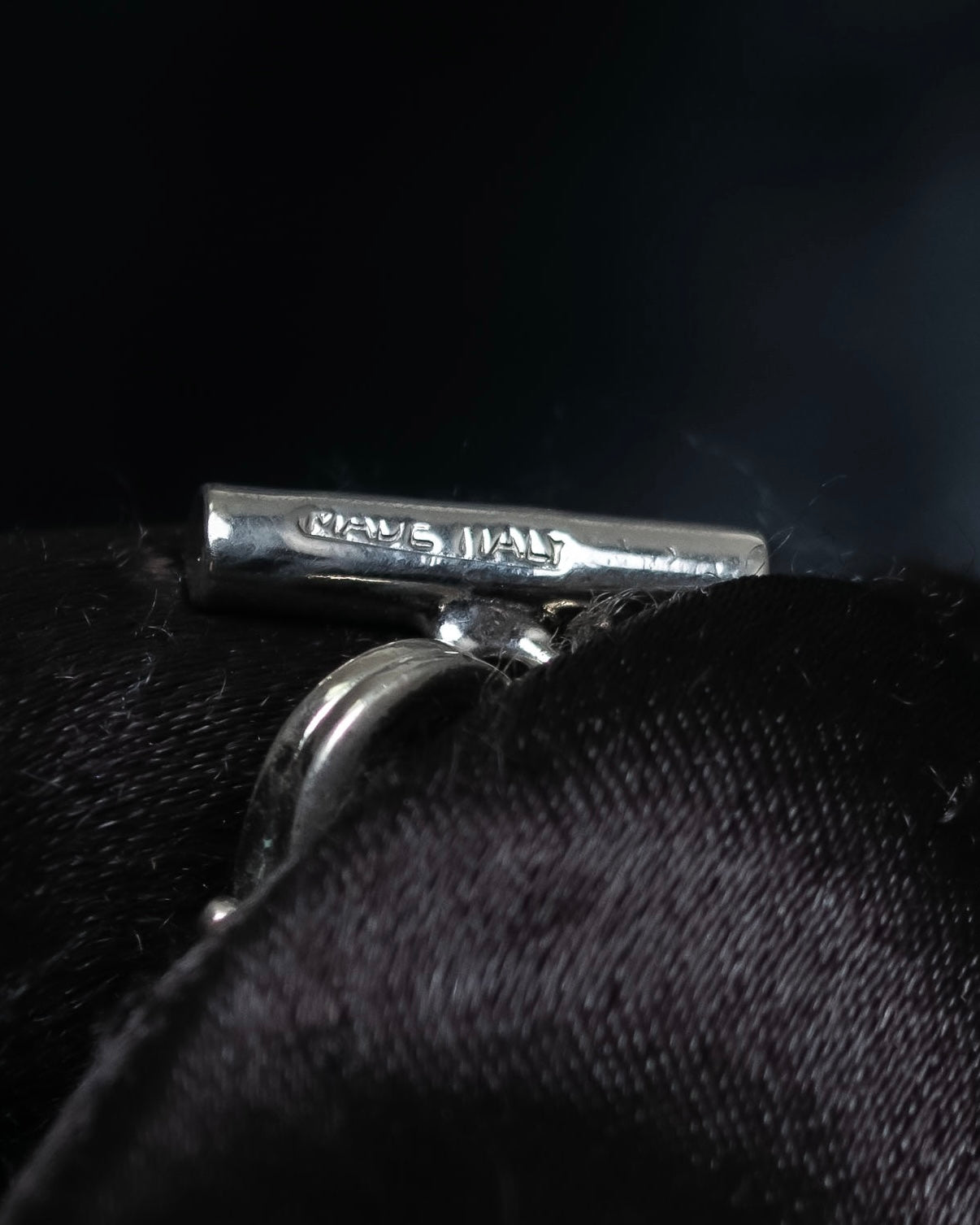 "Salvatore Ferragamo" silver gangini logo chain bracelet