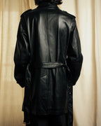 "DURBAN" Double zipper sheepskin leather coat