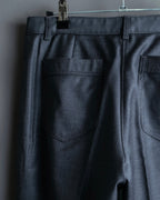 "CHANEL" 100% wool wide tapered slacks