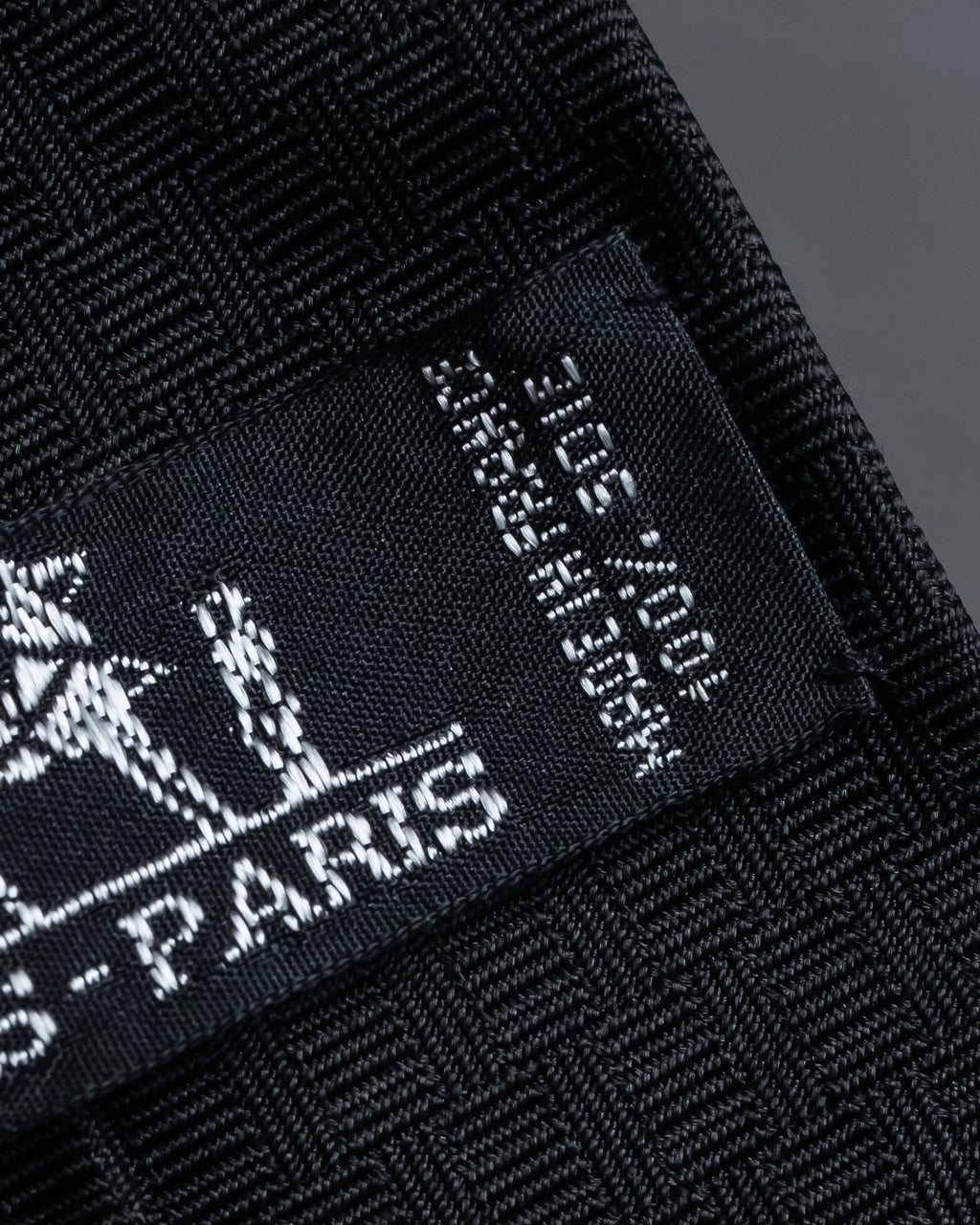 "HERMES" Dice embroidery design silk neck tie