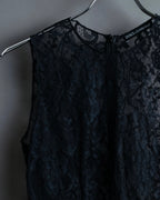 "D&amp;G" Botanical pattern lace shift dress