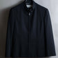 “ISSEY MIYAKE”  Chin belt designed stand collar jacket