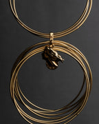 "Dolce & Gabbana" Ultra-thin wire layered gold metal bangle