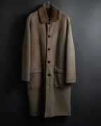 -SPECIAL- "LOEWE" 90's-10's Fur collar cordero lambskin long coat