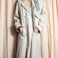 "MARILYN DE PEREL" Covered button detail  Ivory feminine trench coat