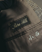 "Ermenegildo Zegna" 80's-90's Textured silk single-breasted blazer