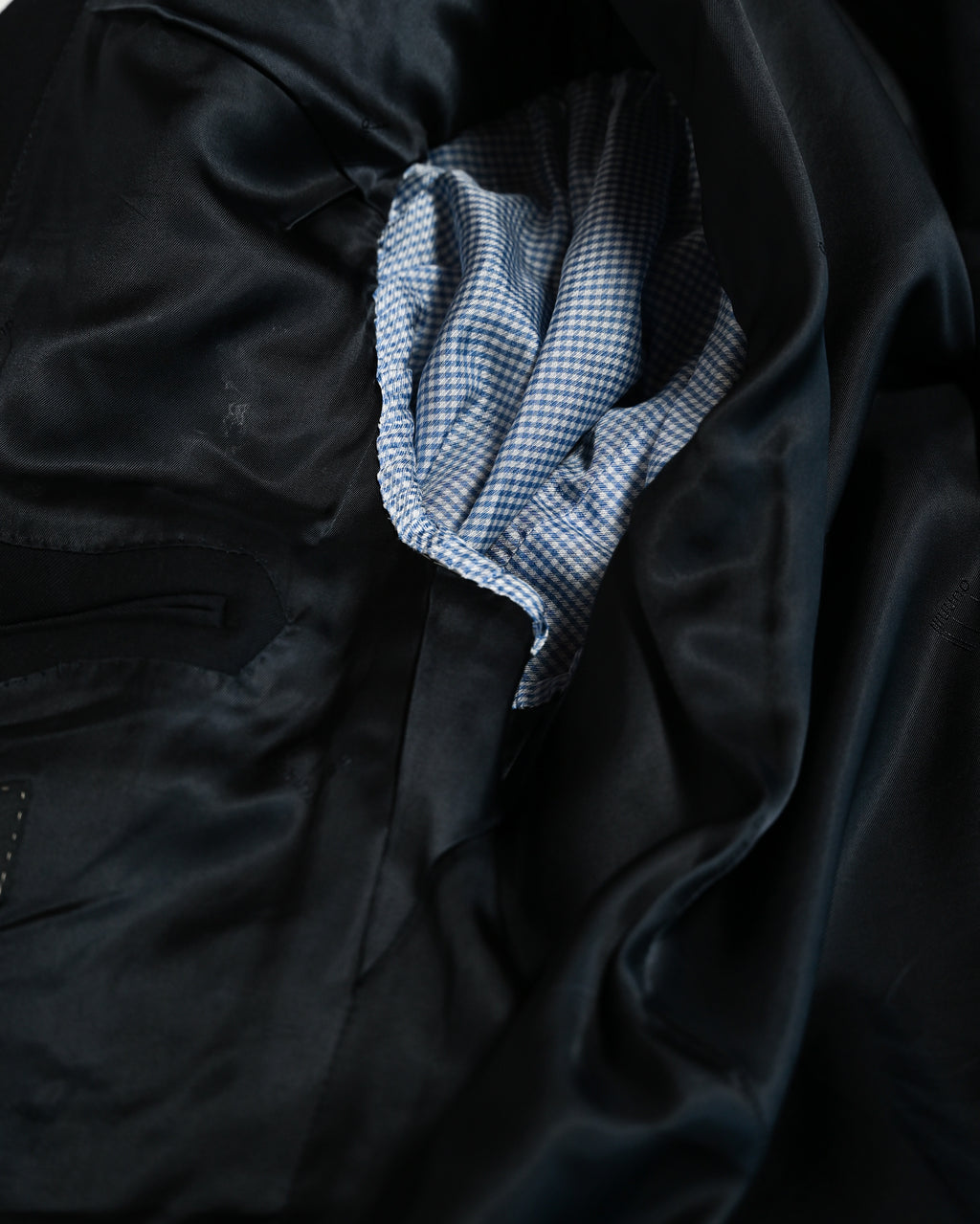 DUNHILL/ Classic Navy Blazer with Checked Lining
