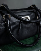 "Salvatore Ferragamo" Gancini motif gathered design leather bag