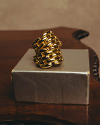 "Christian Dior" 80's-90's Gold chain clip-on earrings