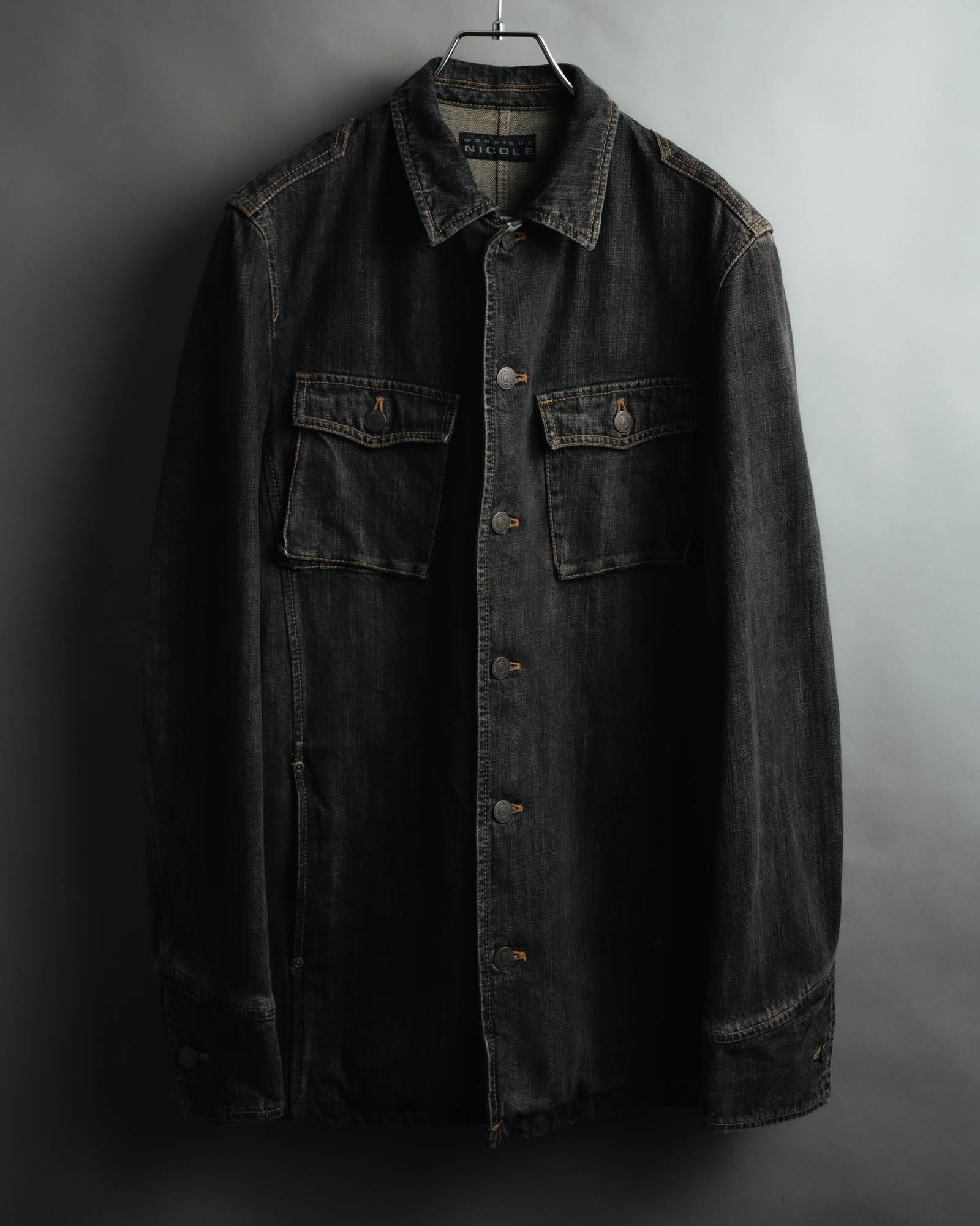 -MOOD MILLÉSIMES- 00’s faded black denim shirt jacket