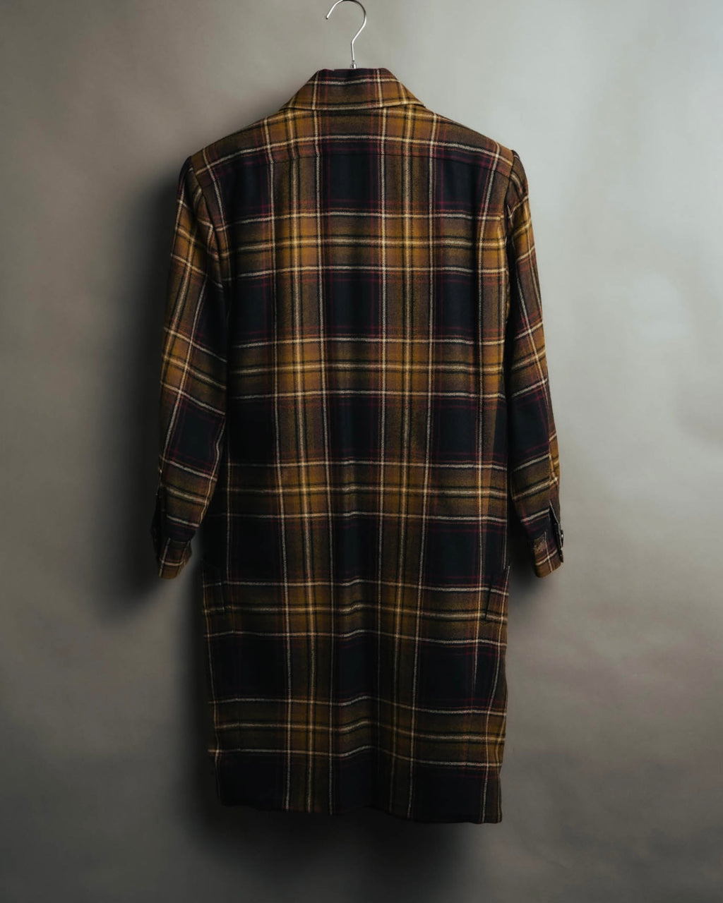 "Yves Saint Laurent" 80's-90's Plaid wool coat dress