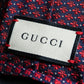 "GUCCI" Bee embroidery pattern multi colored neck tie