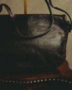 “BOTTEGA VENETA” 10’s Iridescent calfskin intrecciato trim crossbody bag