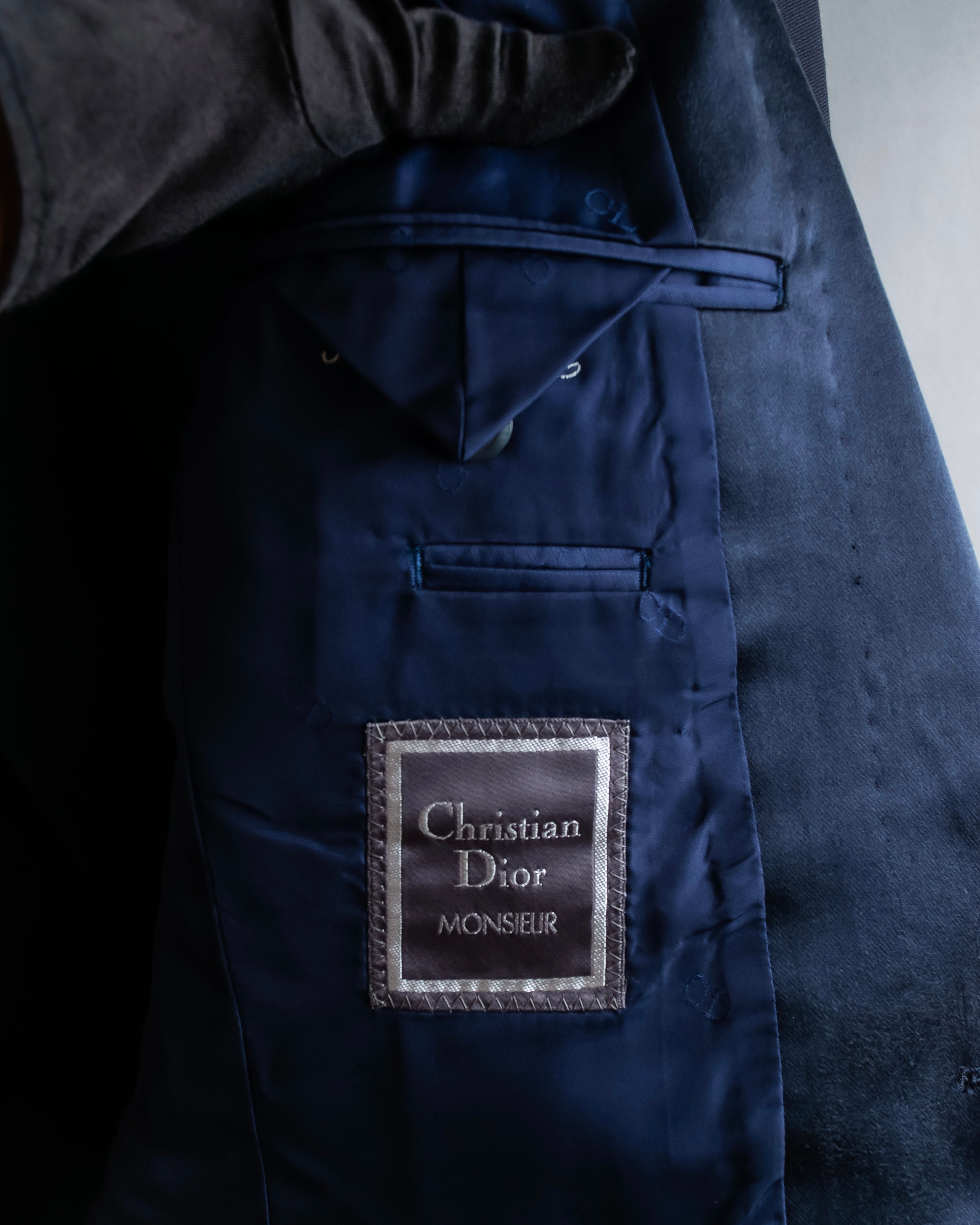 "CHRISTIAN DIOR MONSIEUR" Satin switching design tuxedo dress set up