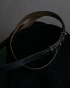 "HERMES" Layered design leather belt