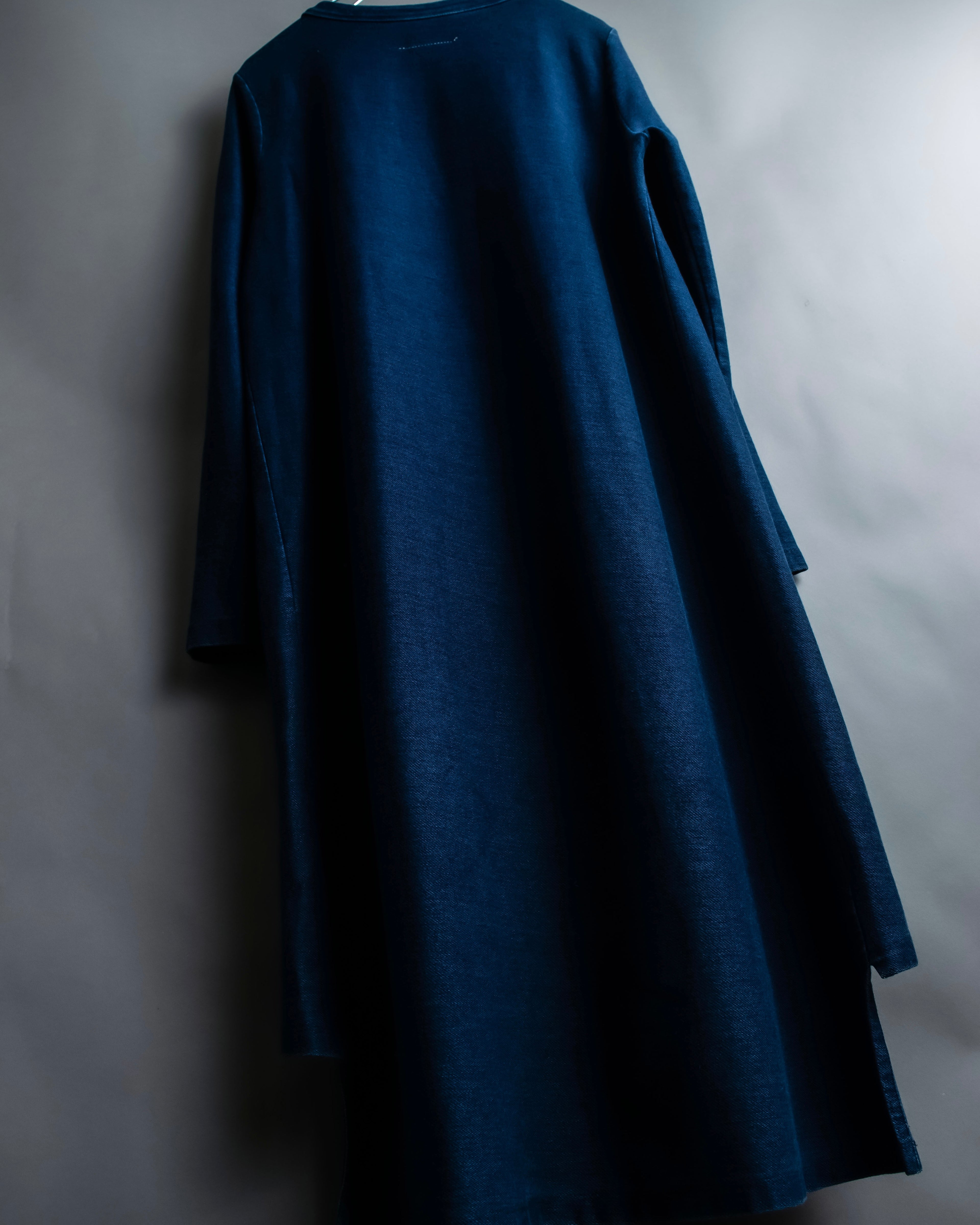 “MM6” front cut designed dennim long pull over